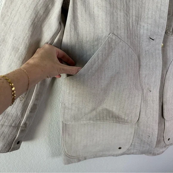 NWT Veronica Beard Abbas Barn Jacket in Oatmeal Suede Collar SZ XS - Picture 5 of 11